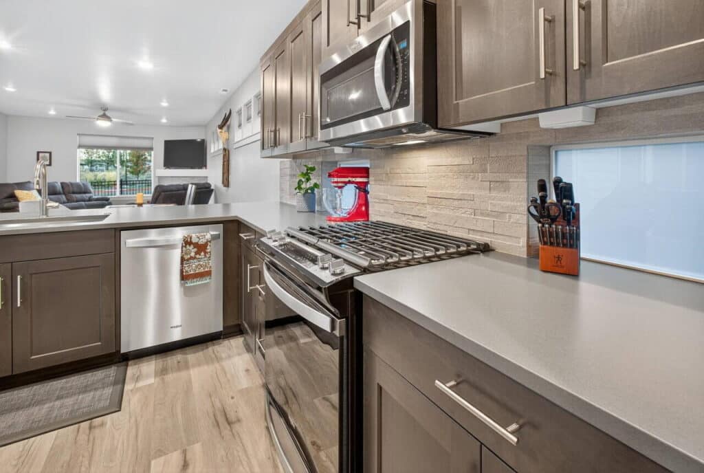 Modern kitchen in Bend Oregon single family rental