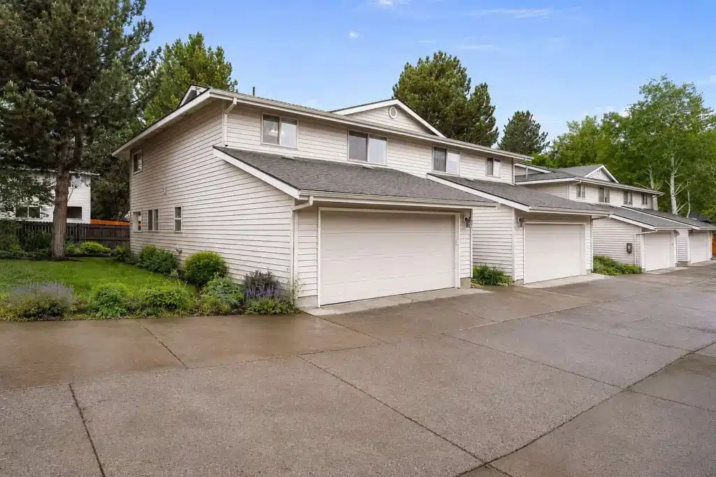 Professionally photographed exterior of a single-family rental at 1801 NE Purcell Blvd in Bend, Oregon, leased in 6 days by Ridgeline Property Management after 50 days vacant under the previous property manager.